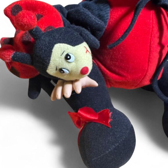 Porcelain Face Ladybug Doll Jointed Arms Collector Whimsical - Picture 4 of 7